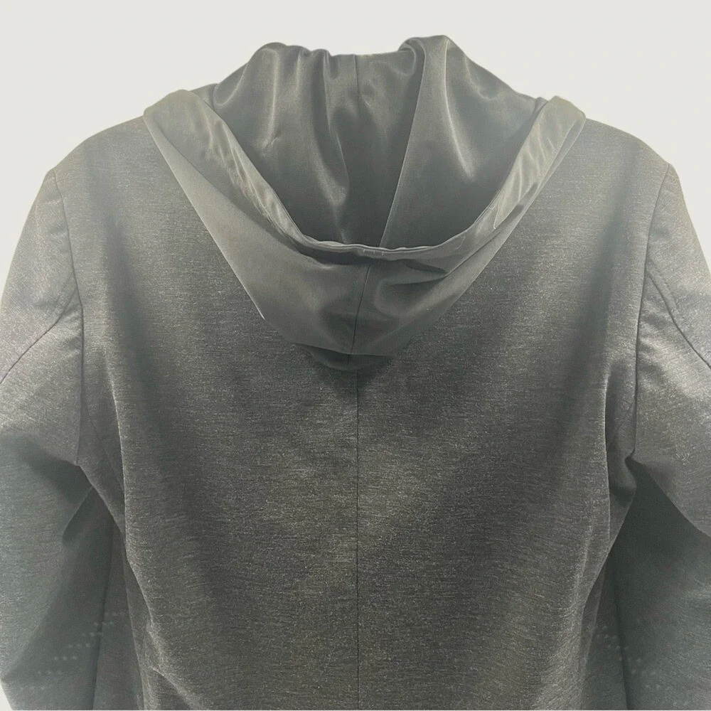 Haggar‎ H26 Brooklyn Blazer Mens Charcoal Grey Tailored Fit Hooded Sport Coat